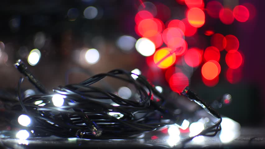 Christmas lights with De focused Background