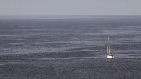 A boat sailing in the ocean