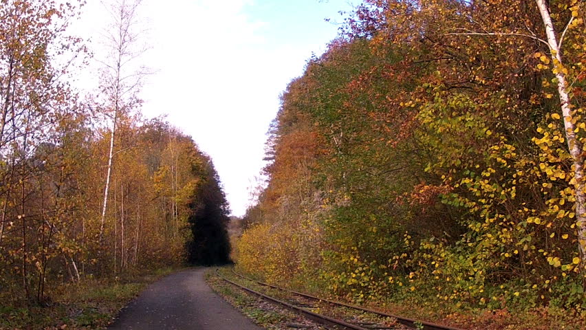 Old railway in Maredsous.