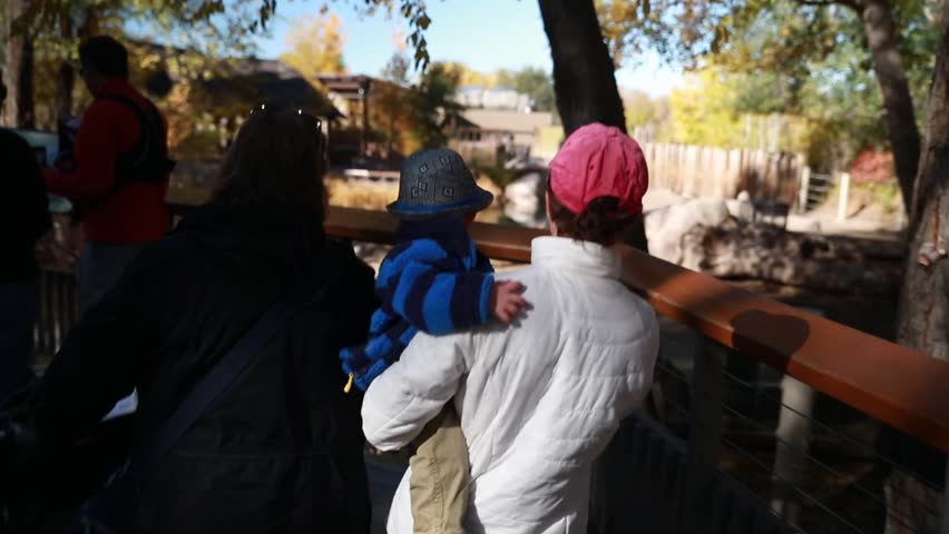 A young family at the zoo