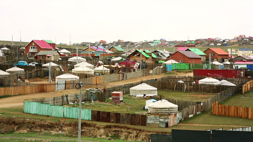 Poor households in outskirts of Ulaanbaatar, Mongolia