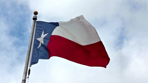 Texas State Flag Blows in the Wind.