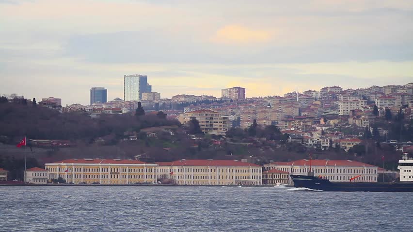 Galatasaray University and Kabatas High School Buildings from the waterside in