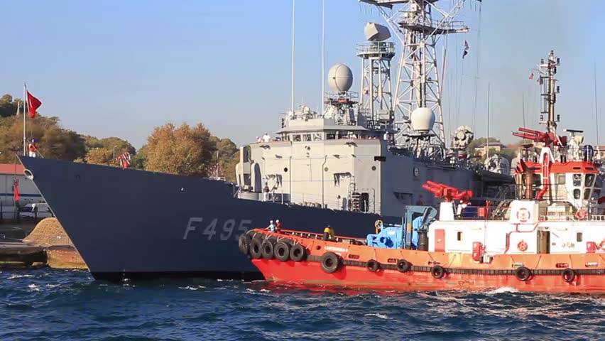 ISTANBUL - SEP 2: Turkish Navy frigate TCG Gediz F495, former USS John A. Moore