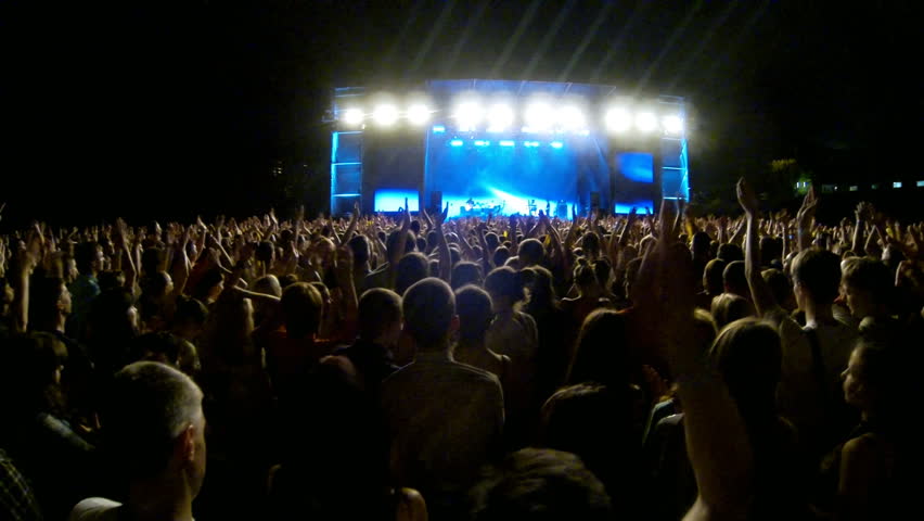 Crowd at a Rock Concert, Stock Footage Video (100% Royalty ...