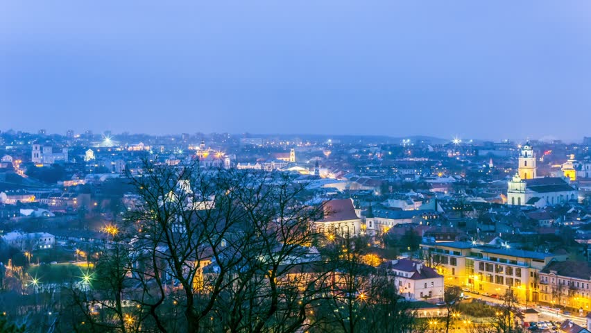 panorama of the old town of Vilnius, Lithuania