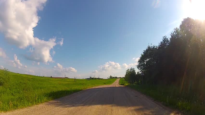 driving on rural road