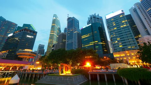 Singapore at night, hyperlapse