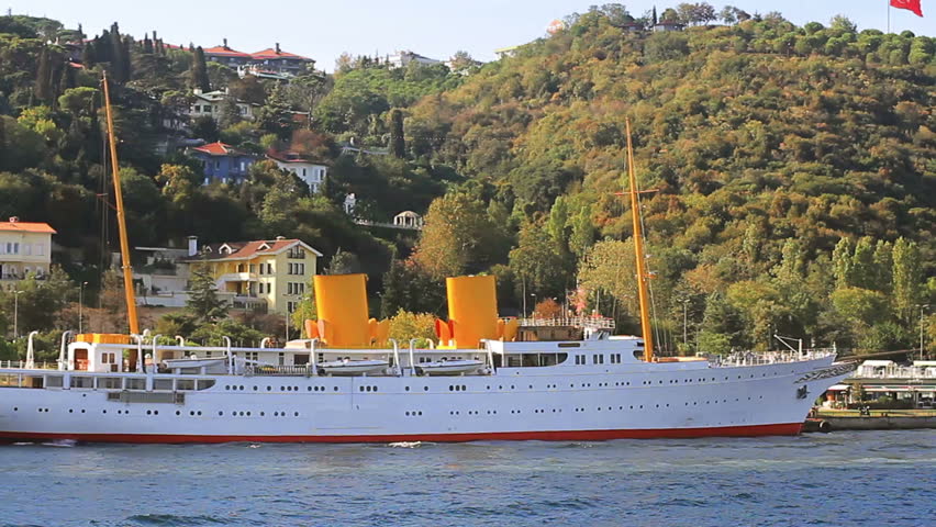 ISTANBUL - SEP 25: Luxury Yacht SAVARONA (IMO: 5314810, Turkey) on September 25,