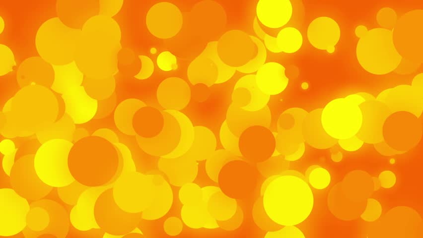 Orange Glowing Slow Moving Spheres Abstract Background