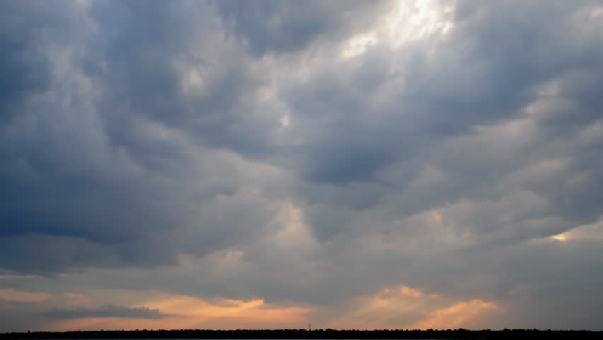 Stormy clouds time lapse.