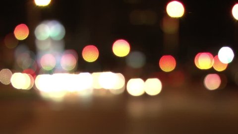 Out of focus city car lights