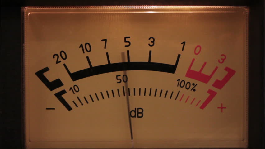 decibel meter with backlit - part of sound equipment