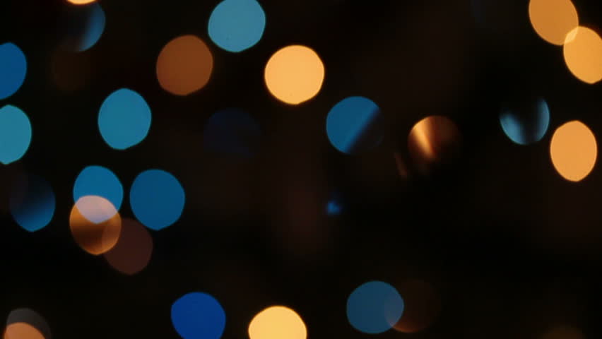 defocused colored circular lights backgrounds - dolly shot