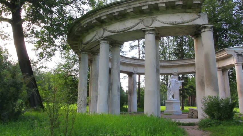 apollo colonnade in Pavlovsk park St. Petersburg Russia