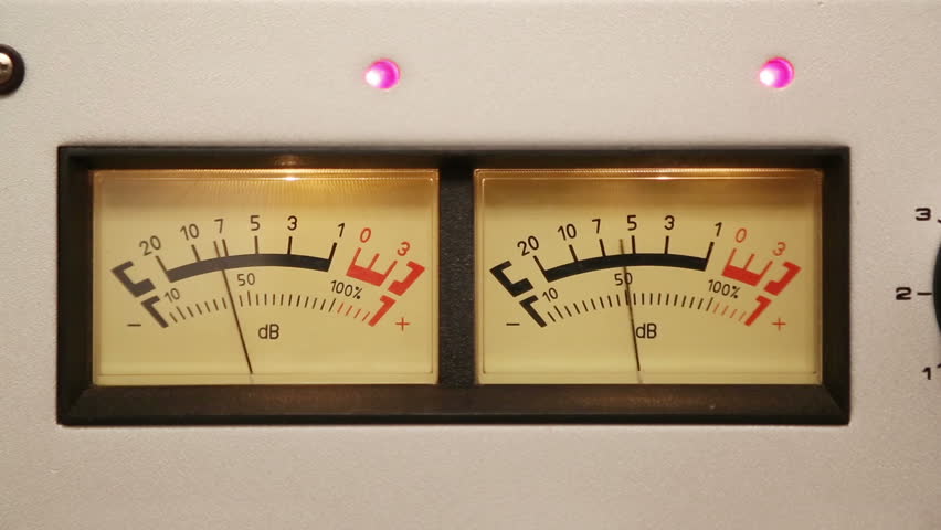 stereo decibel meters - part of sound equipment