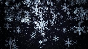 Snowflakes on black background