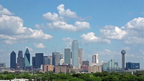 DALLAS-OCTOBER 1: A Time Lapse of Skyline Dallas, Texas on October 1 2013. Dallas is the ninth most populous city in the United States and the third most populous city in the state of Texas. 