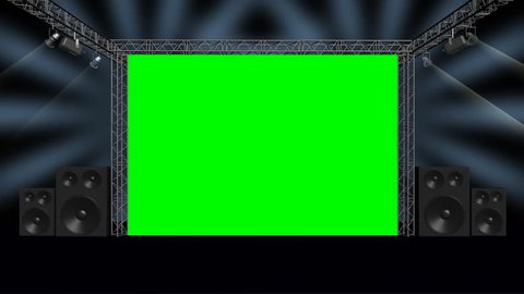 Green Screen Concert Stage Jumbo Tron Stock Footage Video (100% Royalty ...