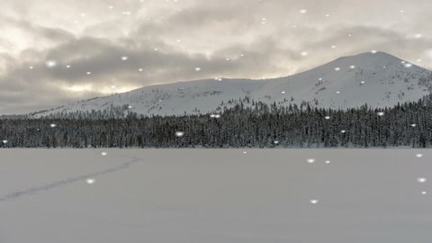 Desolate Beautiful Winter Landscape Snowfall Stock Footage Video (100% ...