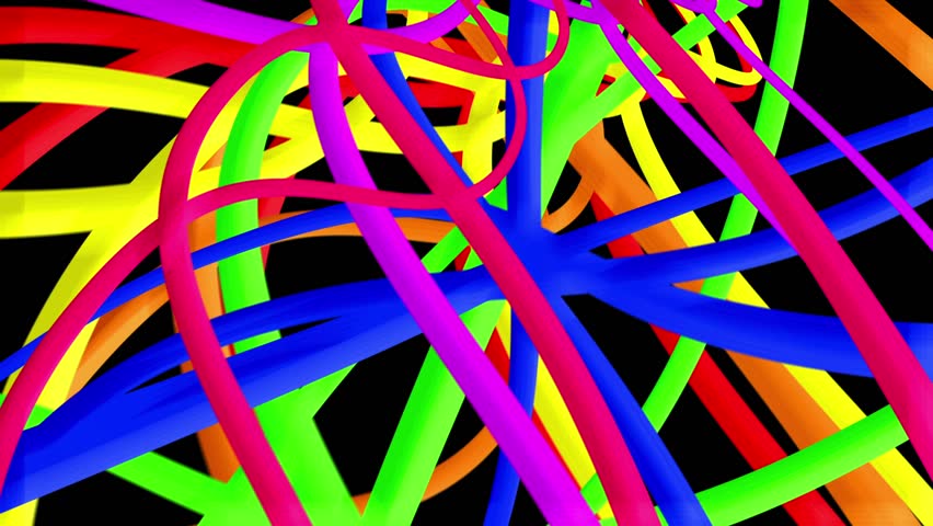 A bright rainbow fibre optic animated background 