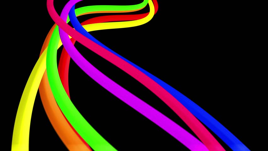 A bright rainbow fibre optic animated background 