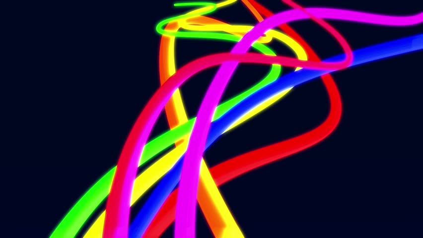 A bright rainbow fibre optic animated background