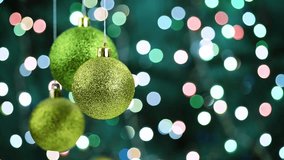  Green christmas balls decorations