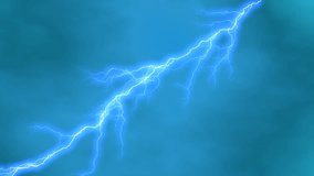 Lightning bolts over a very quickly moving clouds background