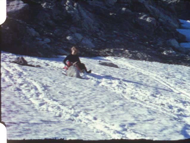 In the alps (vintage 8 mm amateur film)