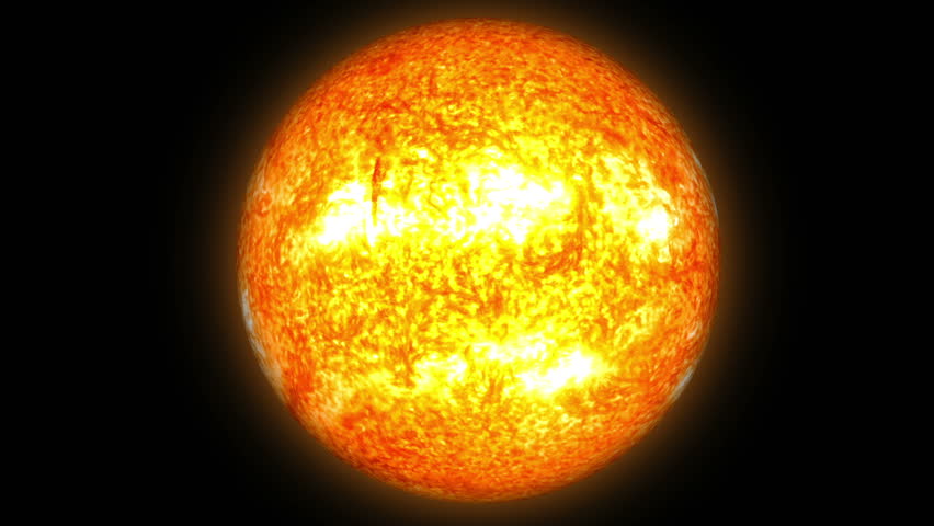 Animated One Revolution Sun Correct Rotation Stock Footage Video (100% ...