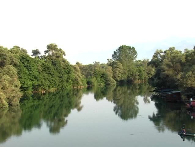 Fisherman on the lake