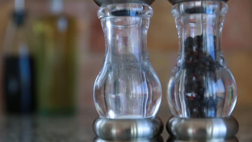  salt and pepper shakers off the kitchen counter
