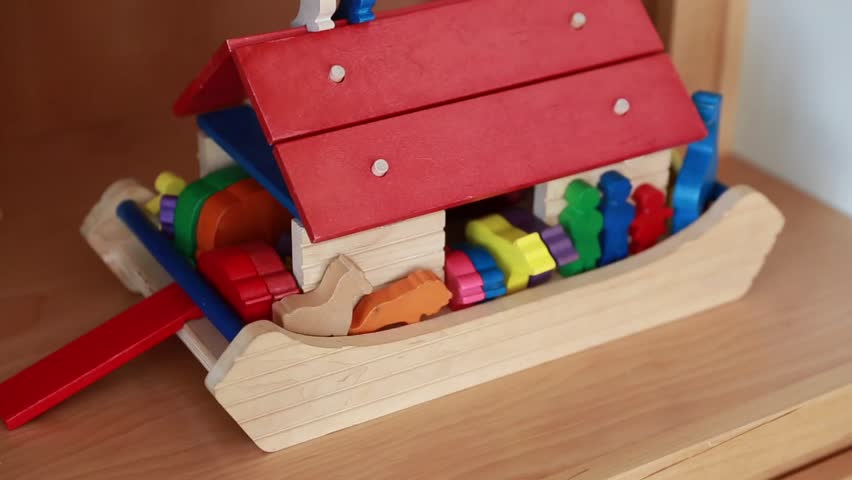 A fun wooden Noah's Ark child's toy