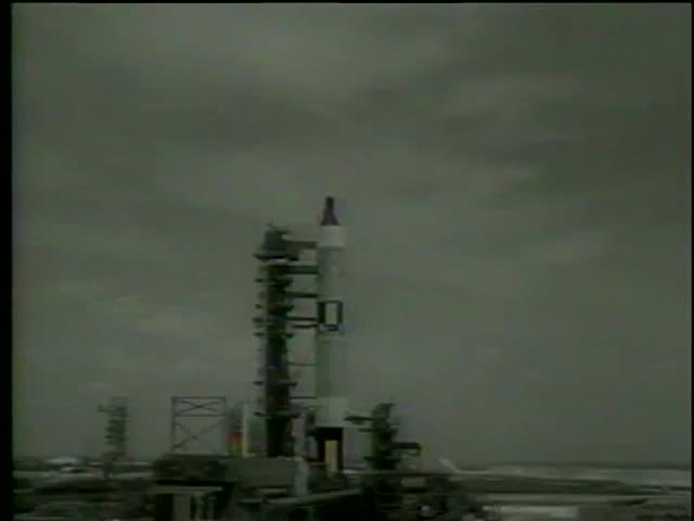 Launch of unmanned Gemini Spacecraft Number 1 for a first test flight, Cape Canaveral LC-19, Florida, April 8, 1964 - MGM PICTURES, UNIVERSAL - INTERNATIONAL NEWSREEL, USA, filmed in 1964