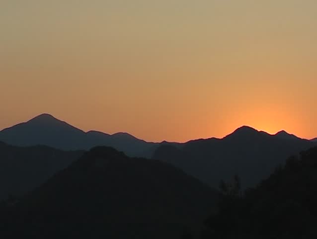 Sunset on the mountain