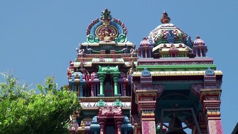 Pantheon of Hindu Gods at the modern Hindu Temple.
