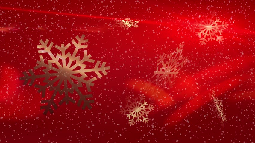 Animated Christmas abstract background with snow flakes - Just add your