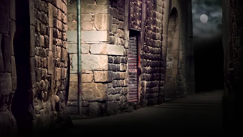 Dark Alley With Dark Sky Stock Footage Video 100 Royalty Free Shutterstock