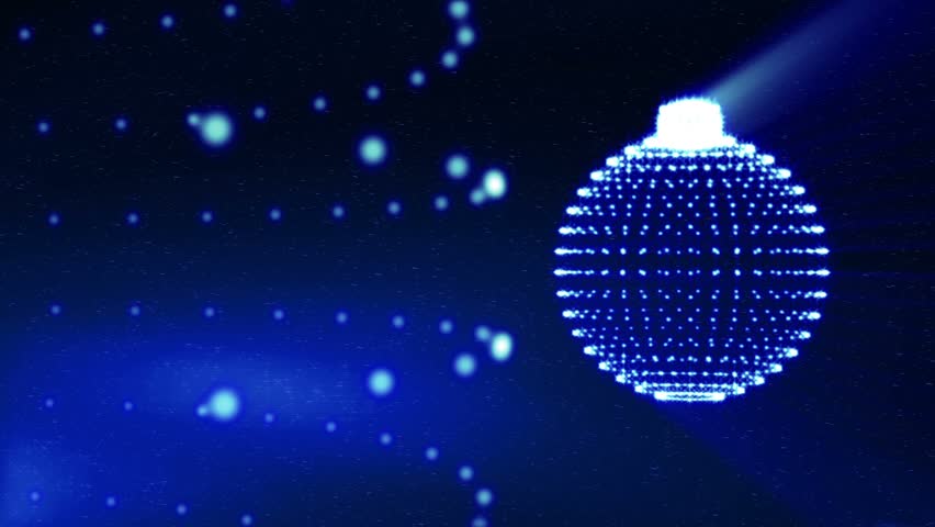 Animated Festive Christmas background with bauble and snow flakes - Just add