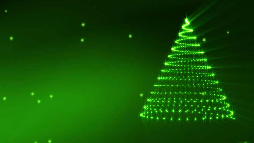 Animated Festive Christmas background with tree and snow flakes - Just add your