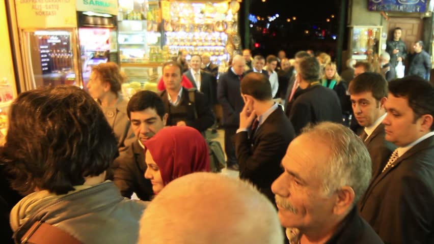 ISTANBUL - NOV 30: Mustafa SARIGUL mayor of Sisli district visits Spice Market