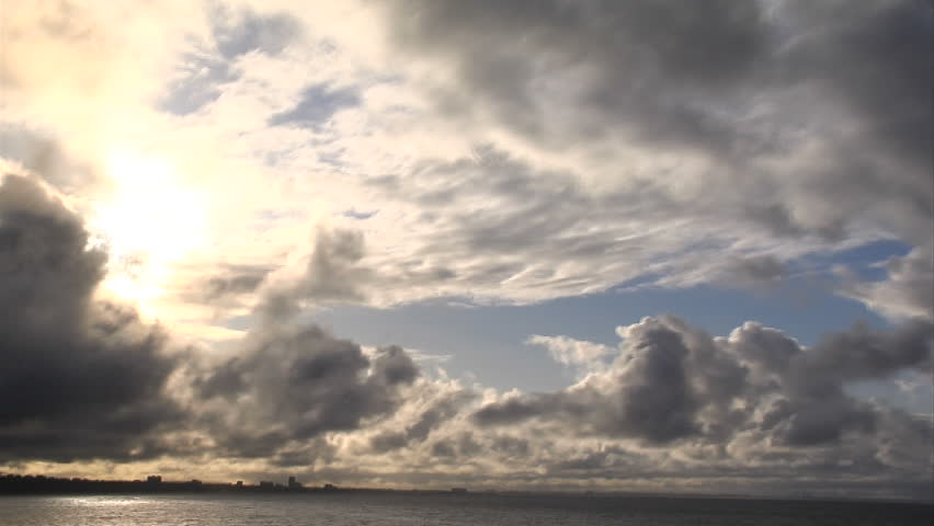 Storm clouds roll in time-lapse