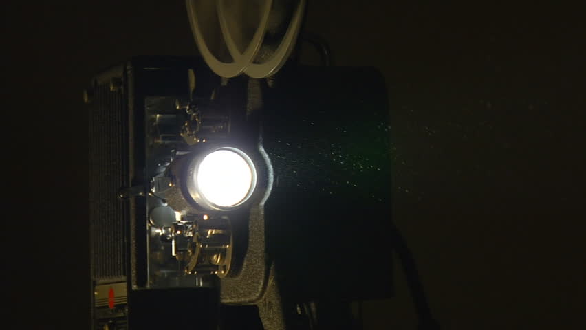 16mm film projector running