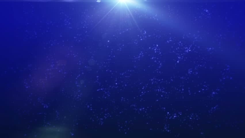 Blue dust particles twinkling abstract background