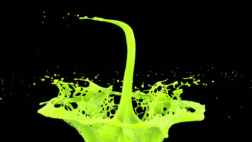 Neon Green Paint Splashing In Stock Footage Video 100 Royalty Free 5174030 Shutterstock