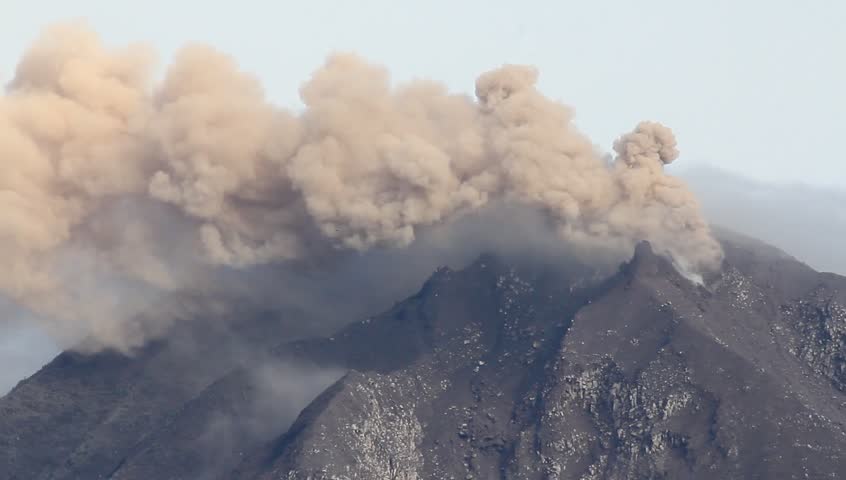 Active volcano Mount Sinabung, Indonesia | Shutterstock HD Video #5177483