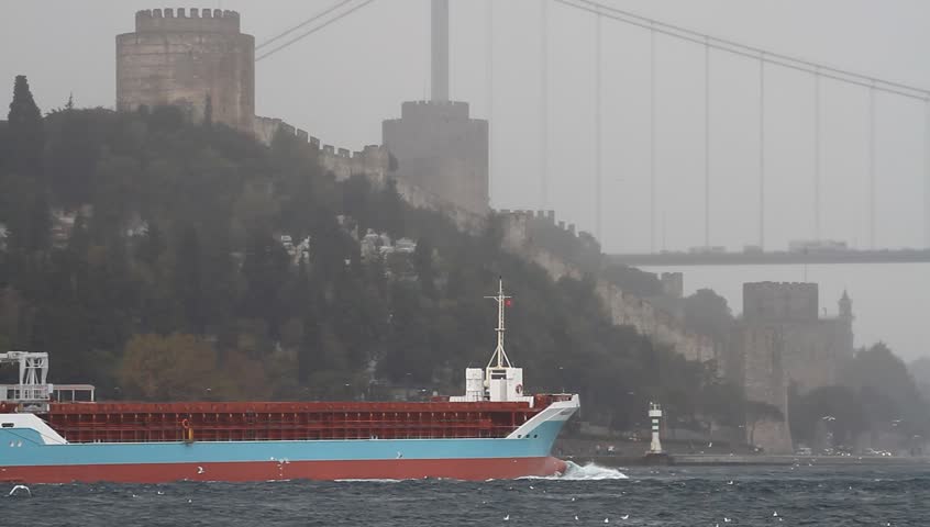 ISTANBUL - OCT 20: General cargo ship MODULUS 5 (IMO: 9256171, Russia) in
