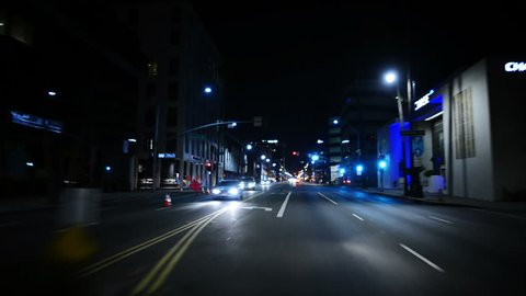 Driving POV Timelapse 46 Beverly Hills at Night