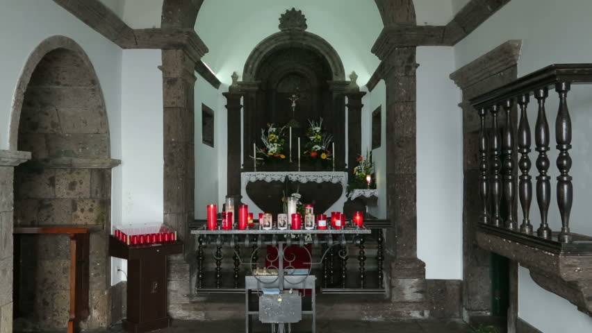 Interior of Lady of Peace, Chapel, Vila Franca do Campo, San Miguel island, Azores, Portugal